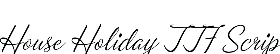 House Holiday TTF Script Font Download Free